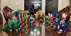 石器时代手办模型买家秀-雷龙鲁比黑暗精灵王暴龙