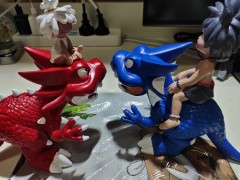 石器时代手办模型买家秀-红暴、蓝暴